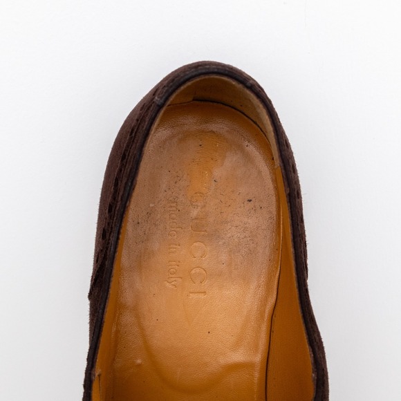 Gucci Men\'s Brown Suede Wingtip Oxford Brogue‎  Shoes – Size 42 E/US 9 main image 4